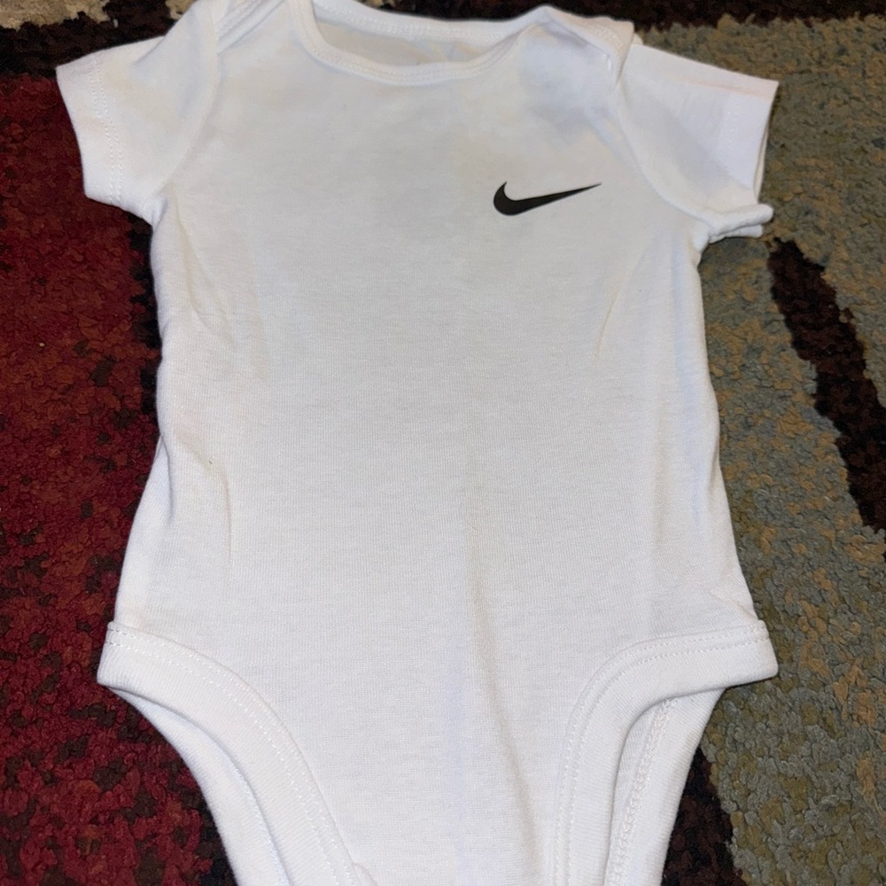 Nike White Bodysuit with Black Logo